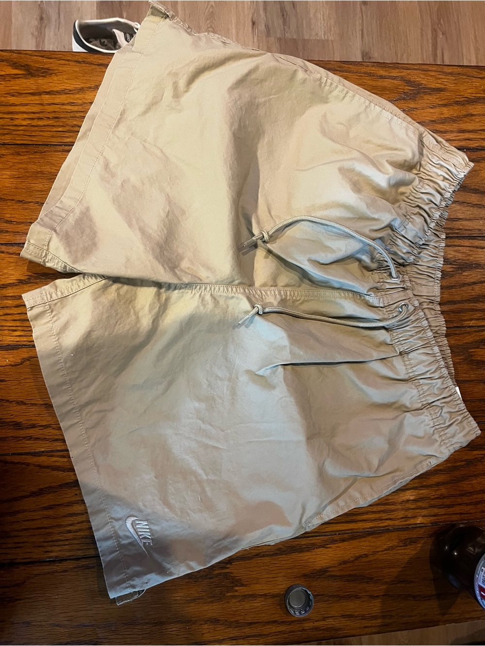 Nike Men's Light Beige Drawstring Shorts